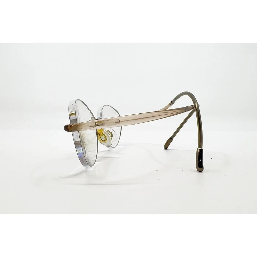 Silhouette Eyeglasses Unisex Gold Rimless Minimalist Austria 7534 6050 140